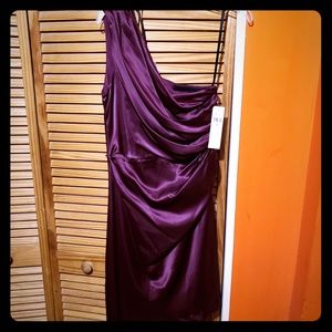 Off Shoulder Purple Mini Dress